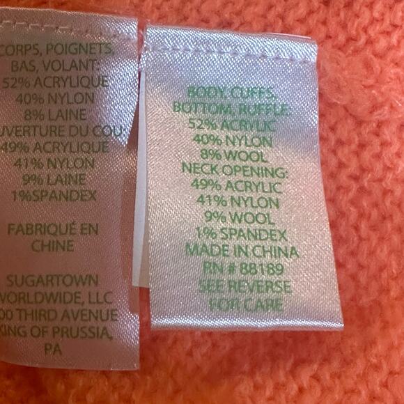 Lilly Pulitzer Ruffle Front Sweater sz S Lilly Pulitzer Knit Sweater - Picture 7 of 7